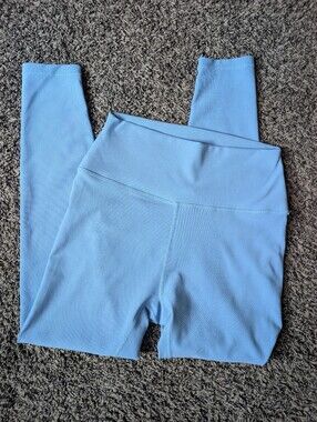 Women's Light Blue High-Waist Seamless Leggings